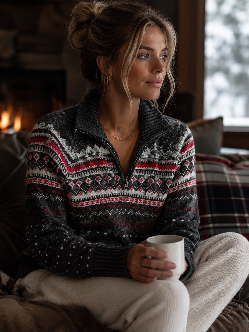 J. Crew Mercantile Lambswool Fairisle Sweater